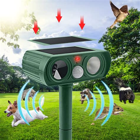 solar ultrasonic animal repeller